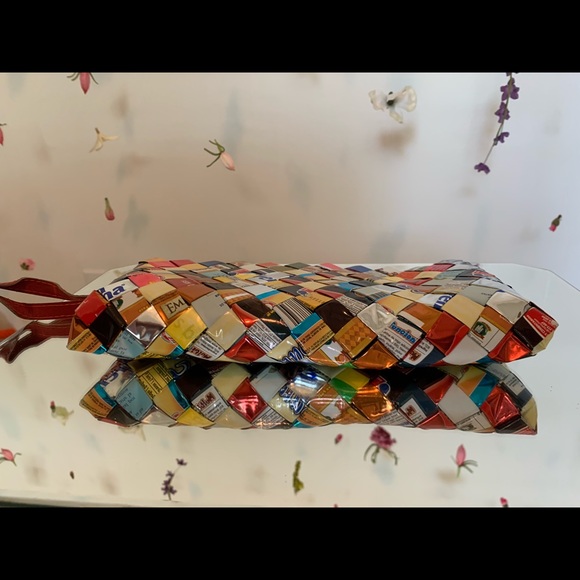 Nahui Ollin Tutti Frutti Candy Wrapper Clutch - Picture 5 of 6